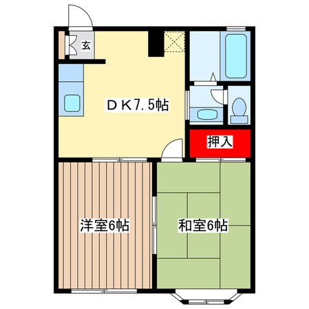 グランメゾン宝石D棟の物件間取画像